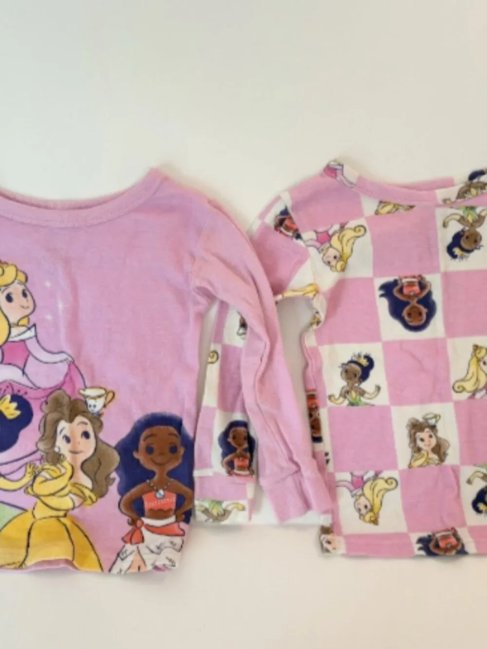 Disney Princess Pajama Set Lot 4 Girls 4T Pink Mix & Match 100% Cotton Sleepwear